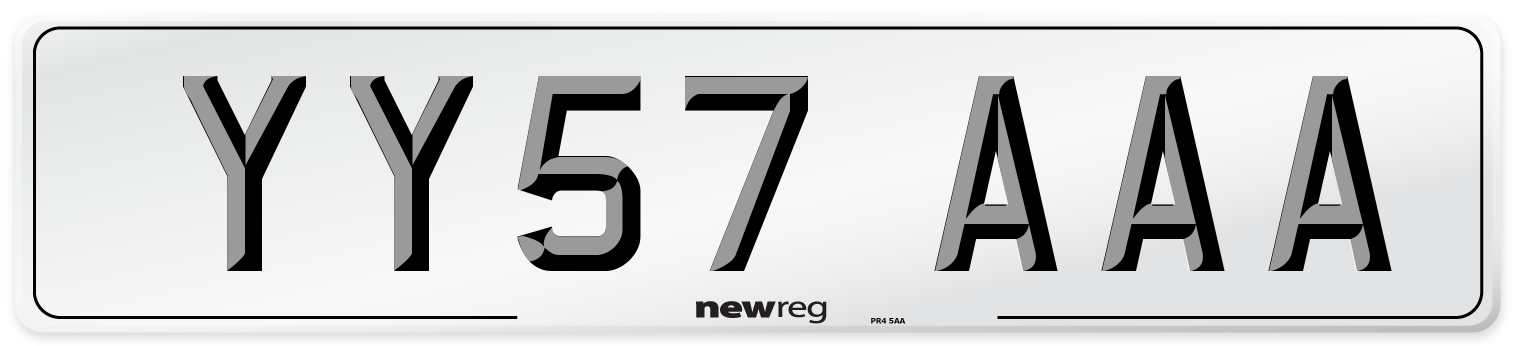YY57 AAA Number Plate from New Reg